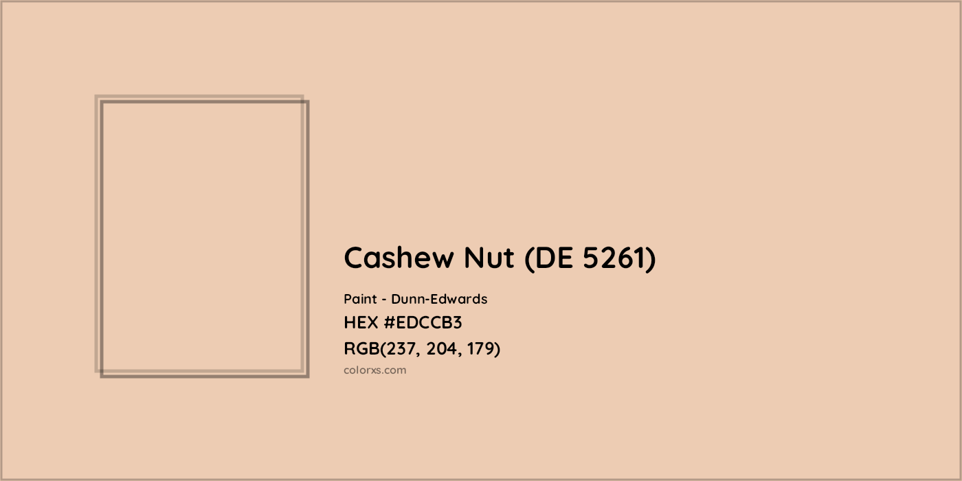 HEX #EDCCB3 Cashew Nut (DE 5261) Paint Dunn-Edwards - Color Code