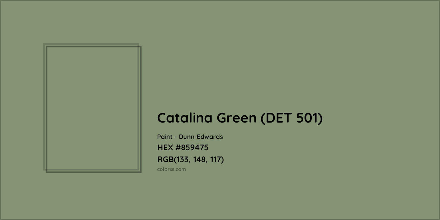 HEX #859475 Catalina Green (DET 501) Paint Dunn-Edwards - Color Code