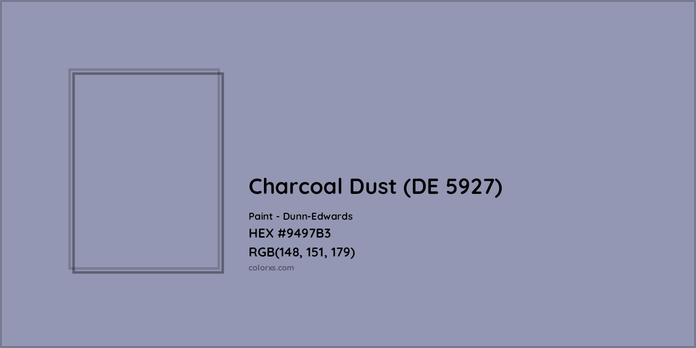 HEX #9497B3 Charcoal Dust (DE 5927) Paint Dunn-Edwards - Color Code