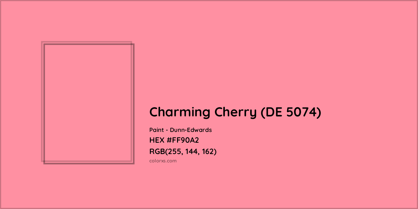HEX #FF90A2 Charming Cherry (DE 5074) Paint Dunn-Edwards - Color Code