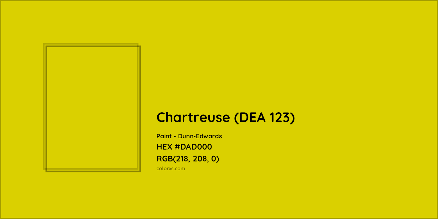 HEX #DAD000 Chartreuse (DEA 123) Paint Dunn-Edwards - Color Code