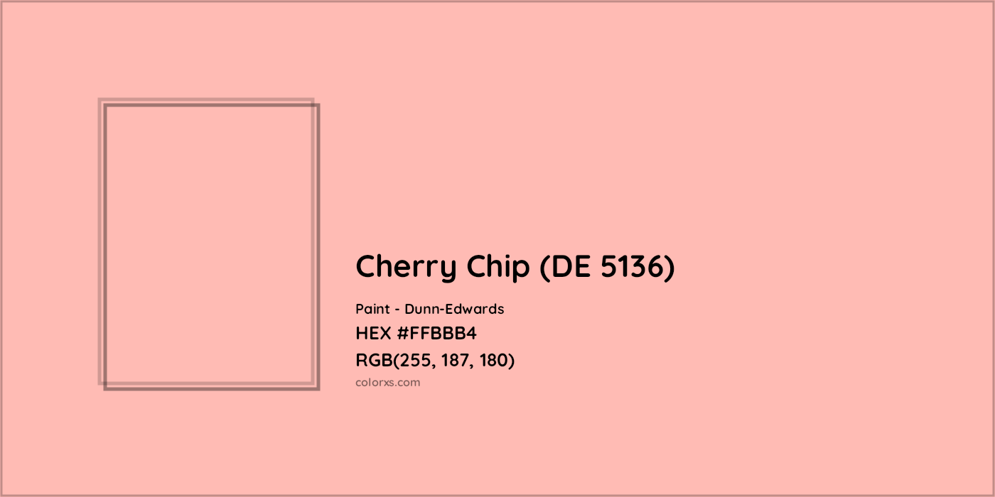 HEX #FFBBB4 Cherry Chip (DE 5136) Paint Dunn-Edwards - Color Code