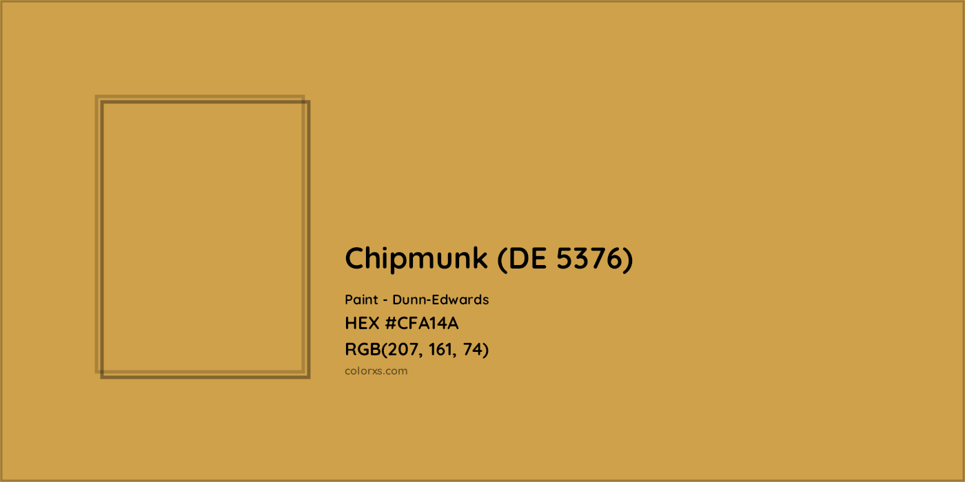 HEX #CFA14A Chipmunk (DE 5376) Paint Dunn-Edwards - Color Code