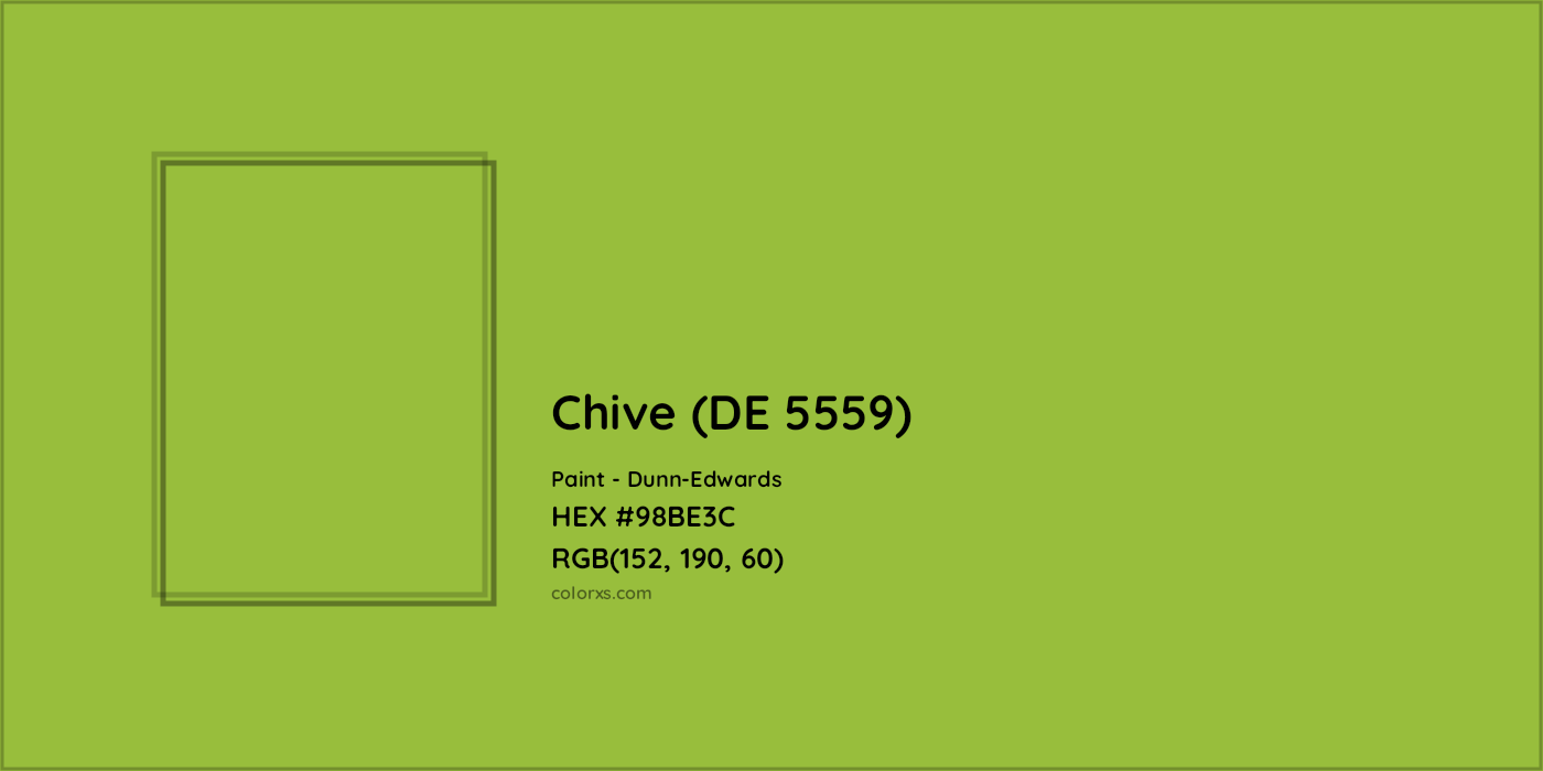 HEX #98BE3C Chive (DE 5559) Paint Dunn-Edwards - Color Code