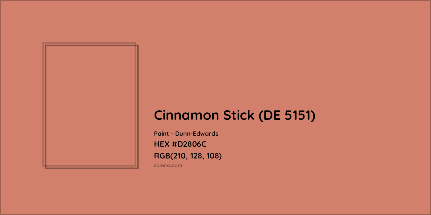 HEX #D2806C Cinnamon Stick (DE 5151) Paint Dunn-Edwards - Color Code