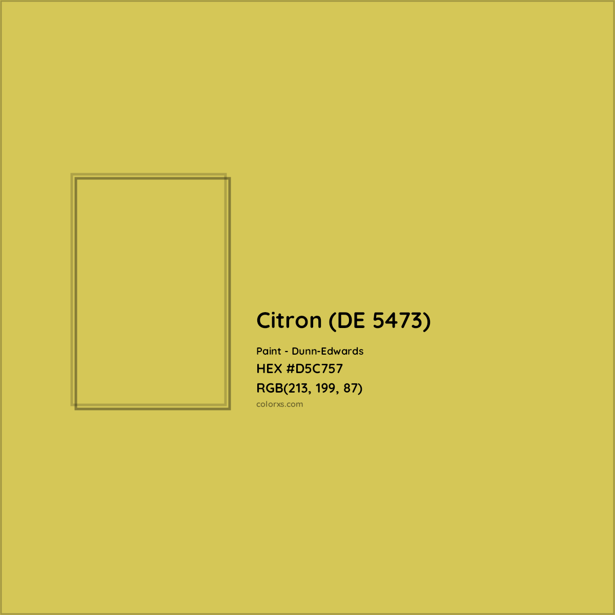 HEX #D5C757 Citron (DE 5473) Paint Dunn-Edwards - Color Code