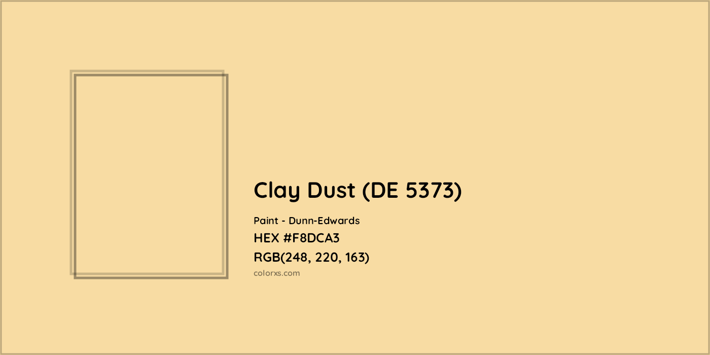 HEX #F8DCA3 Clay Dust (DE 5373) Paint Dunn-Edwards - Color Code