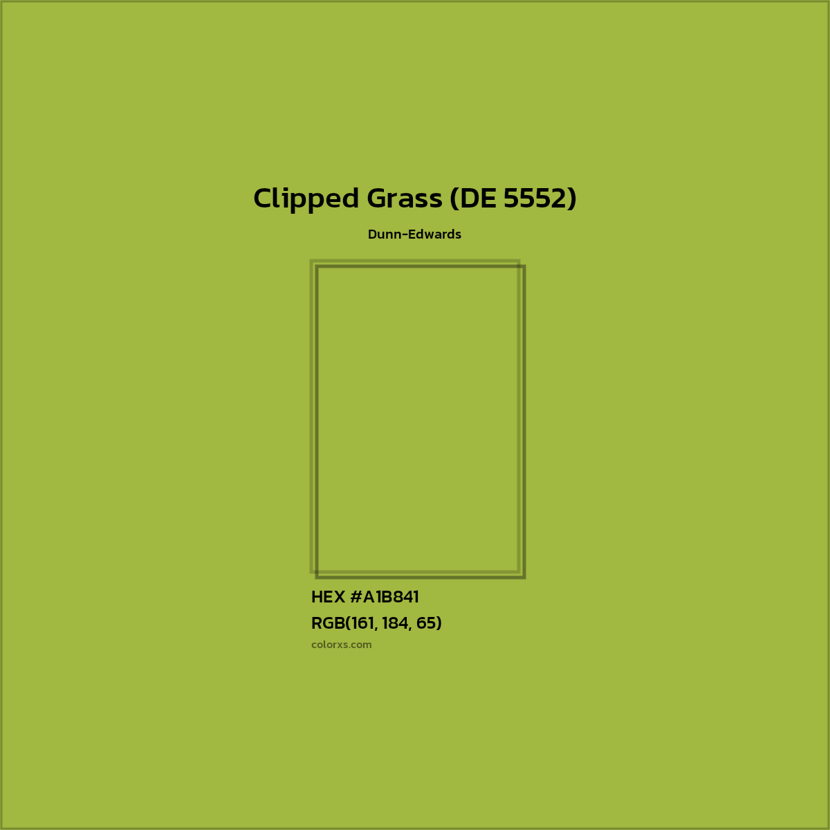 HEX #A1B841 Clipped Grass (DE 5552) Paint Dunn-Edwards - Color Code