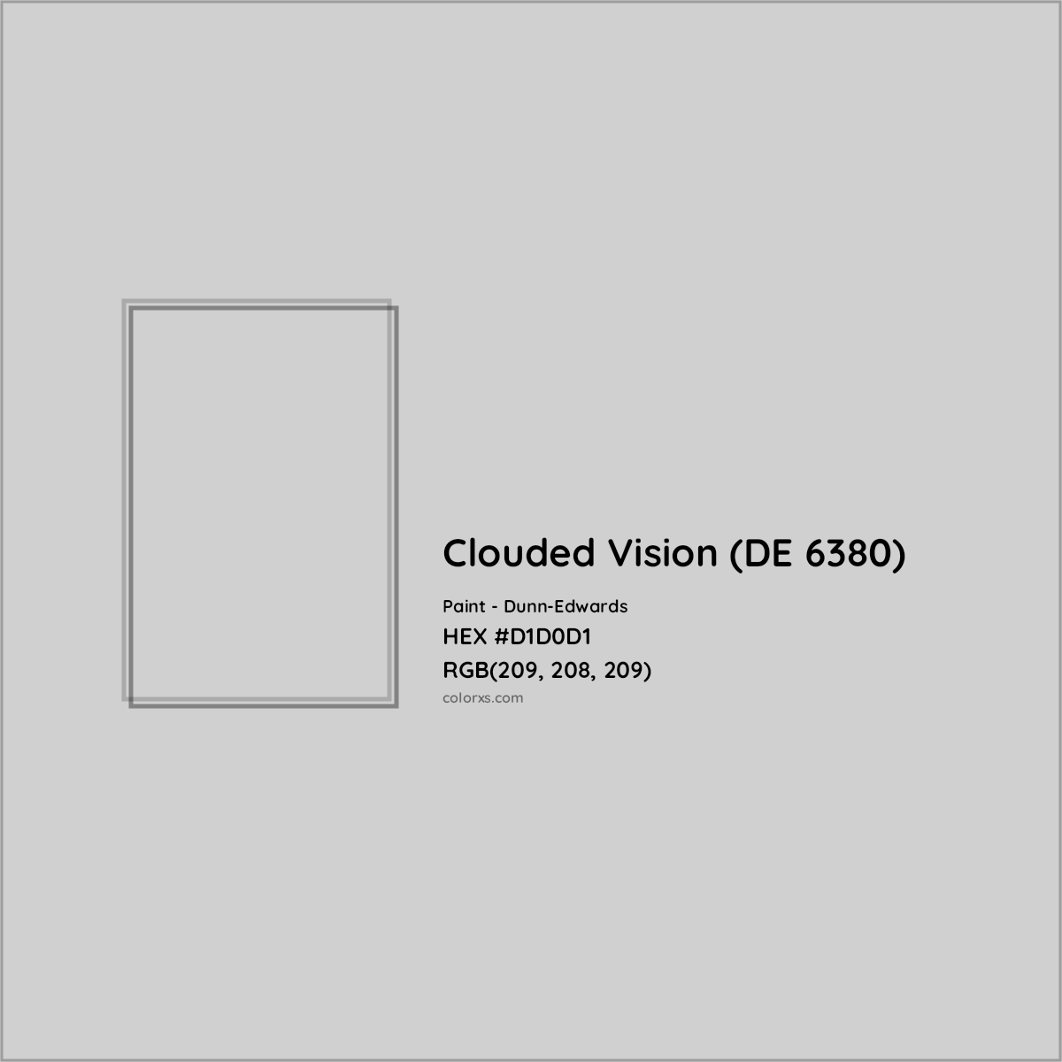 HEX #D1D0D1 Clouded Vision (DE 6380) Paint Dunn-Edwards - Color Code