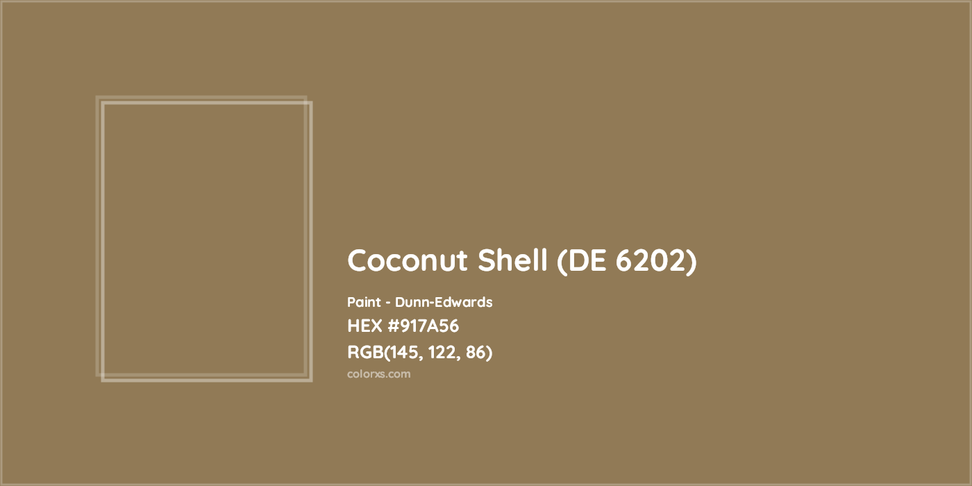 HEX #917A56 Coconut Shell (DE 6202) Paint Dunn-Edwards - Color Code