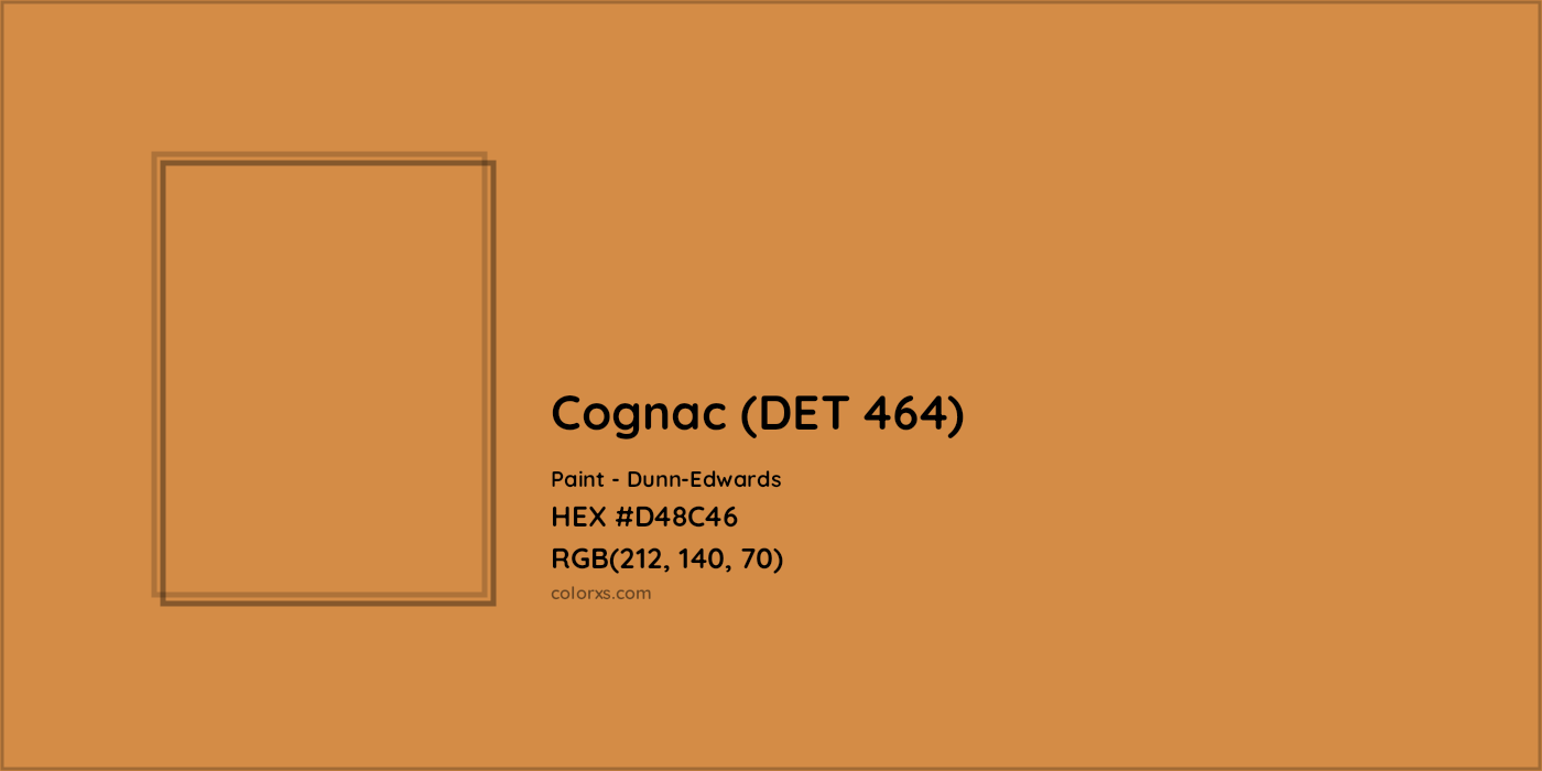 HEX #D48C46 Cognac (DET 464) Paint Dunn-Edwards - Color Code