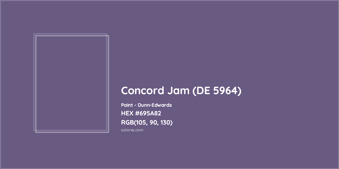HEX #695A82 Concord Jam (DE 5964) Paint Dunn-Edwards - Color Code