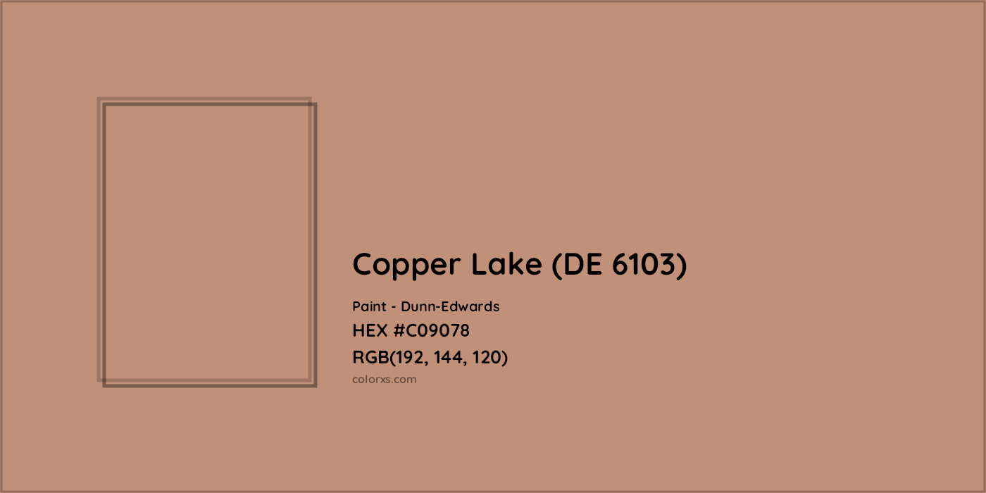 HEX #C09078 Copper Lake (DE 6103) Paint Dunn-Edwards - Color Code