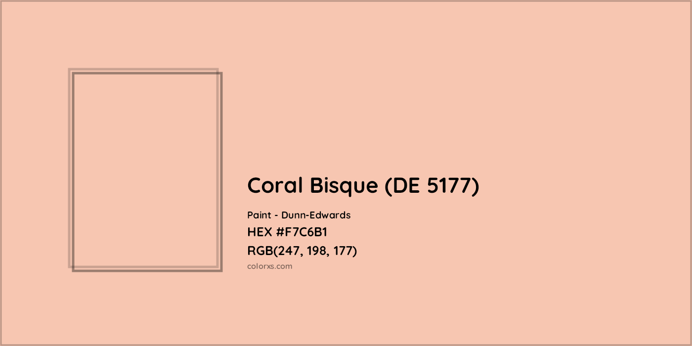HEX #F7C6B1 Coral Bisque (DE 5177) Paint Dunn-Edwards - Color Code
