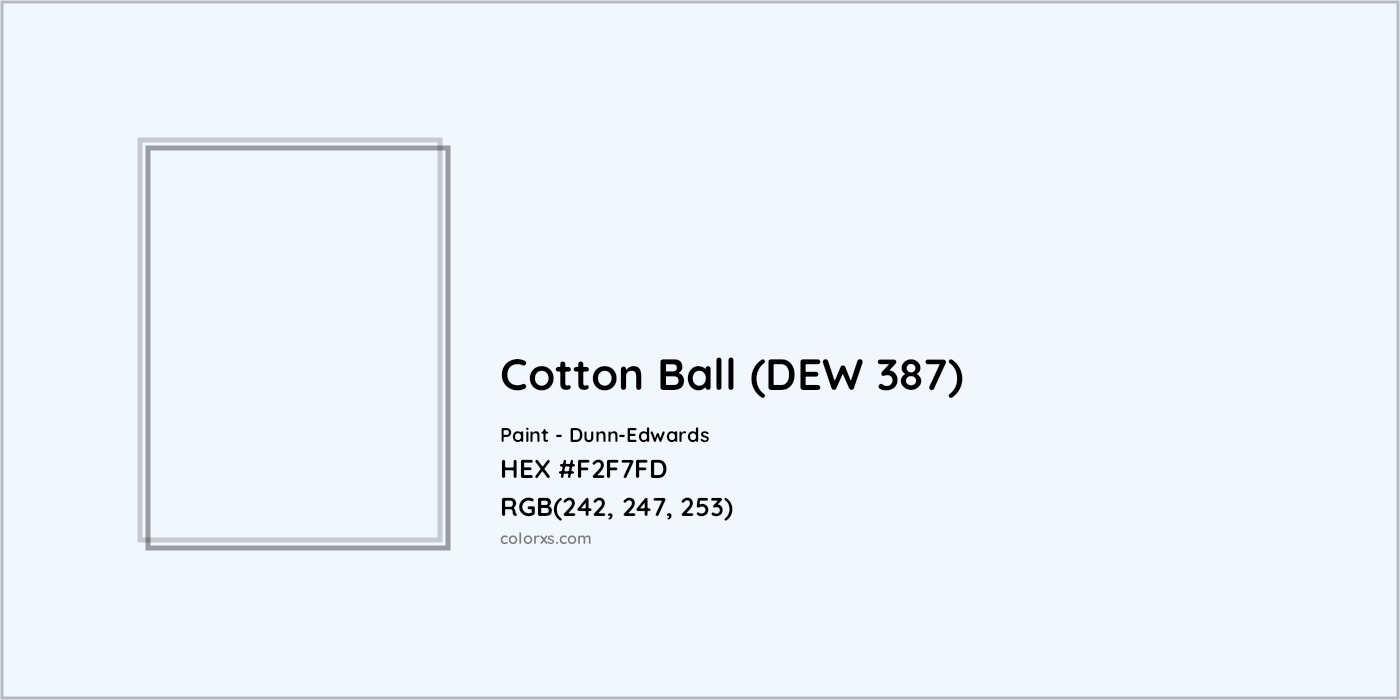 HEX #F2F7FD Cotton Ball (DEW 387) Paint Dunn-Edwards - Color Code