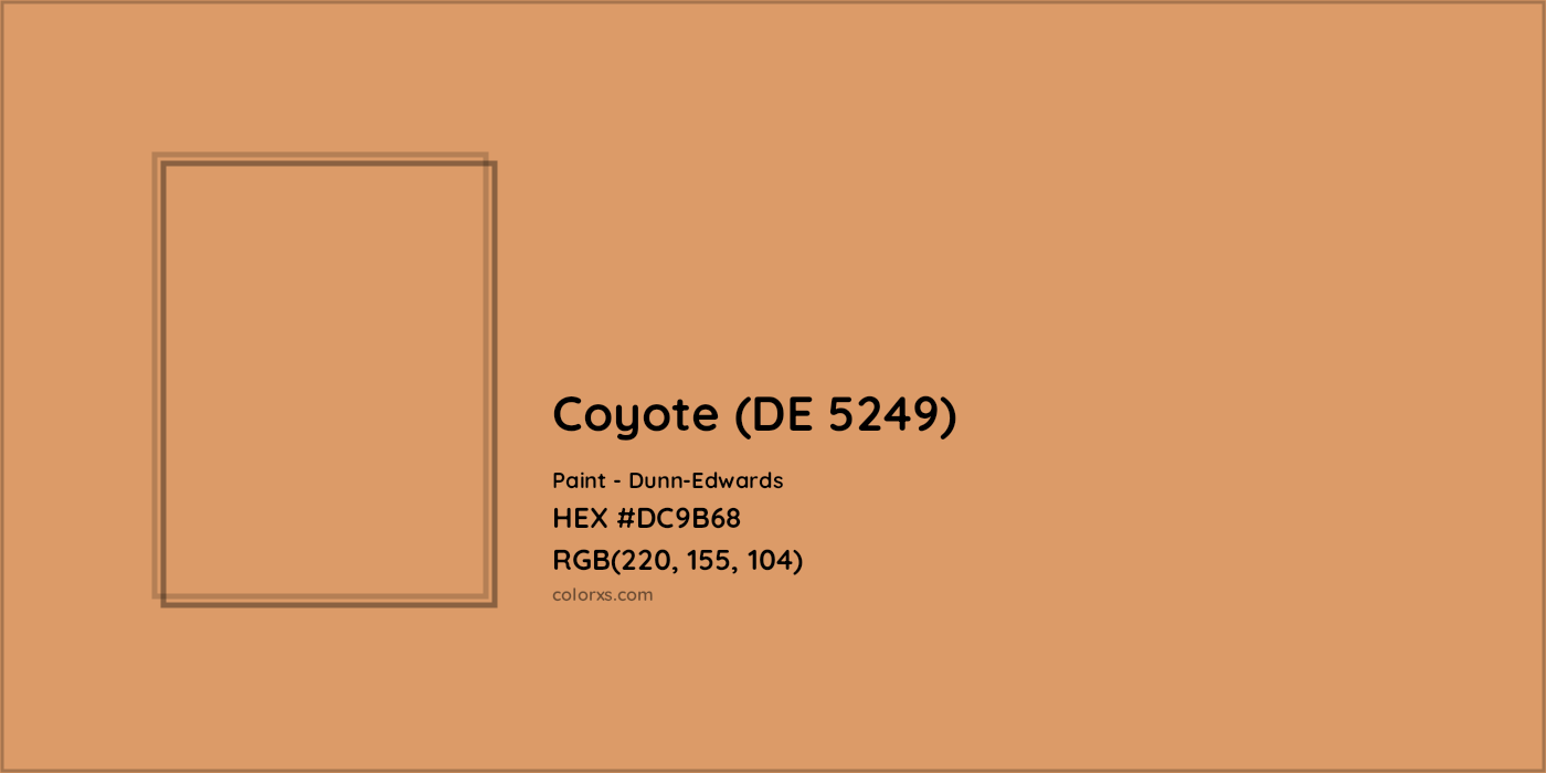 HEX #DC9B68 Coyote (DE 5249) Paint Dunn-Edwards - Color Code