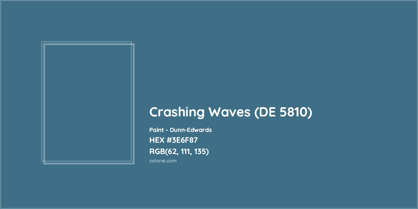 HEX #3E6F87 Crashing Waves (DE 5810) Paint Dunn-Edwards - Color Code