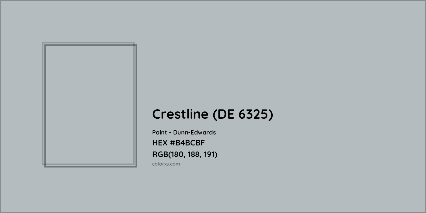 HEX #B4BCBF Crestline (DE 6325) Paint Dunn-Edwards - Color Code