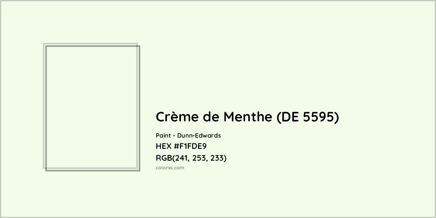 HEX #F1FDE9 Crème de Menthe (DE 5595) Paint Dunn-Edwards - Color Code