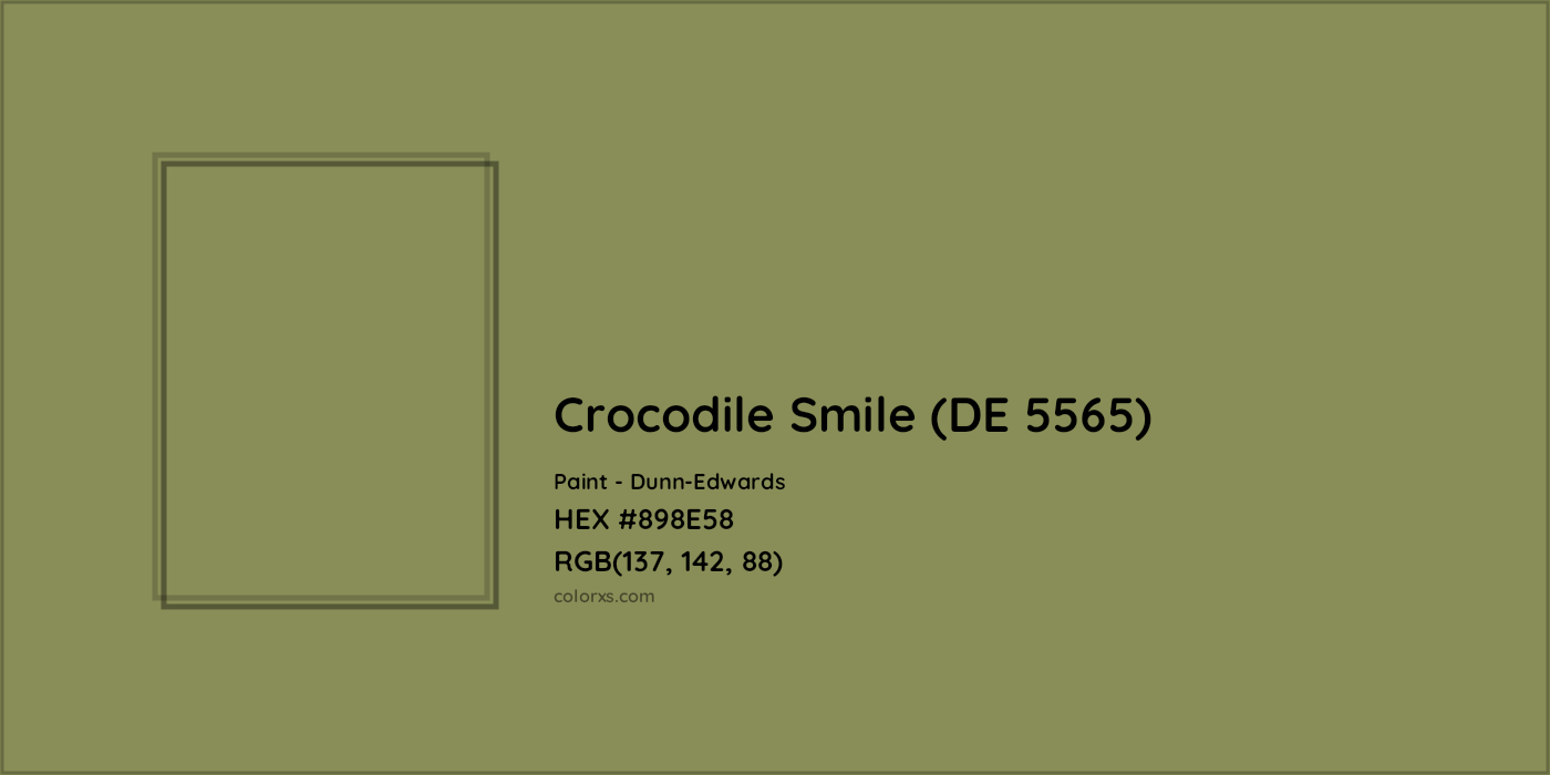 HEX #898E58 Crocodile Smile (DE 5565) Paint Dunn-Edwards - Color Code