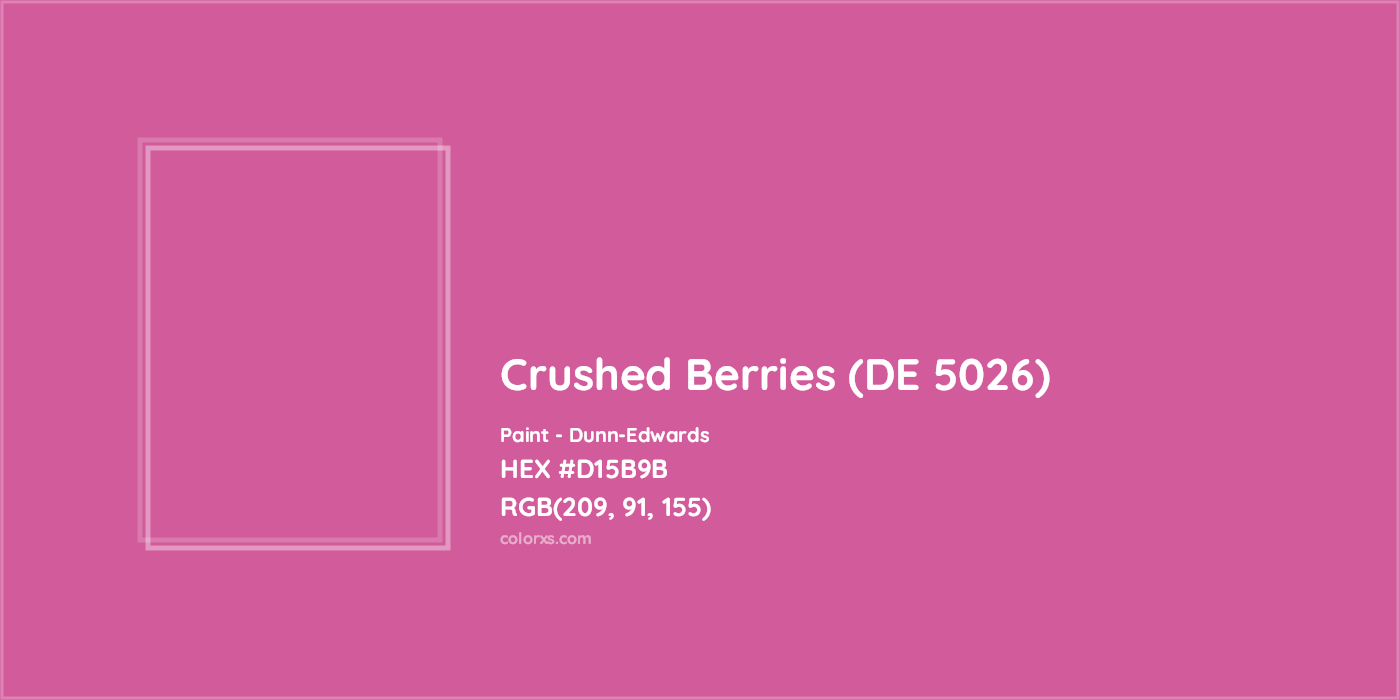 HEX #D15B9B Crushed Berries (DE 5026) Paint Dunn-Edwards - Color Code
