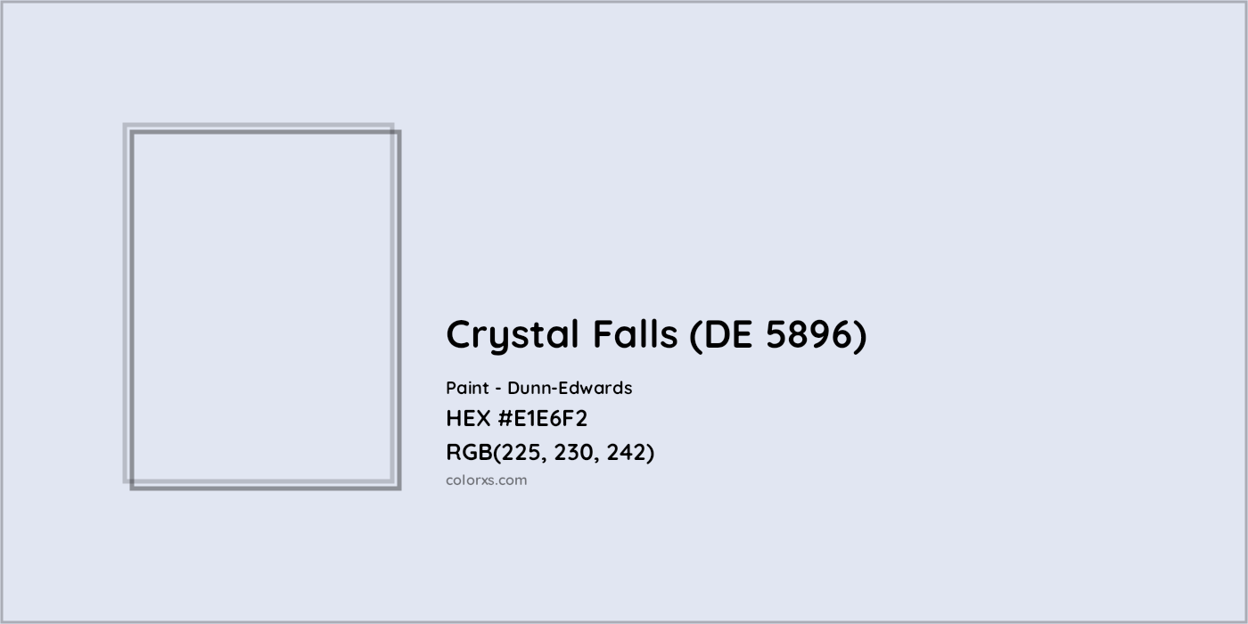 HEX #E1E6F2 Crystal Falls (DE 5896) Paint Dunn-Edwards - Color Code