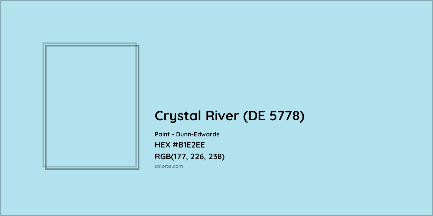 HEX #B1E2EE Crystal River (DE 5778) Paint Dunn-Edwards - Color Code