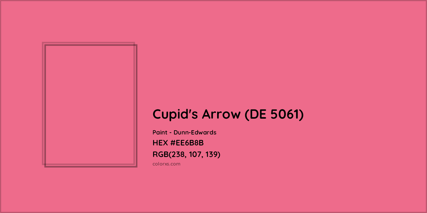HEX #EE6B8B Cupid's Arrow (DE 5061) Paint Dunn-Edwards - Color Code