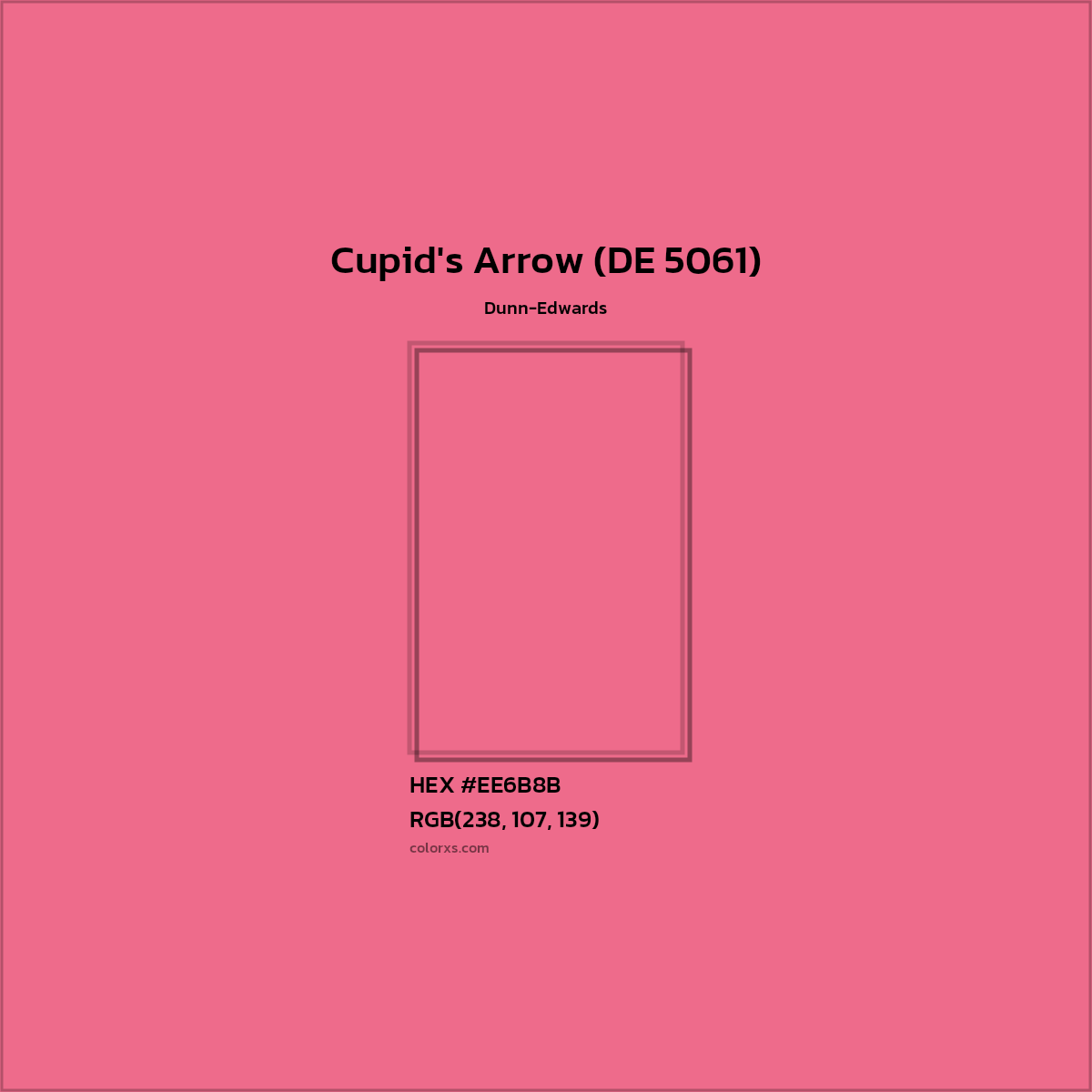 HEX #EE6B8B Cupid's Arrow (DE 5061) Paint Dunn-Edwards - Color Code