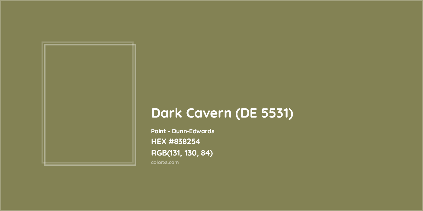 HEX #838254 Dark Cavern (DE 5531) Paint Dunn-Edwards - Color Code
