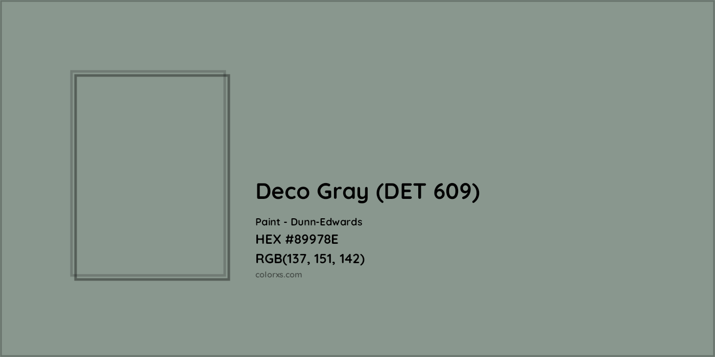 HEX #89978E Deco Gray (DET 609) Paint Dunn-Edwards - Color Code