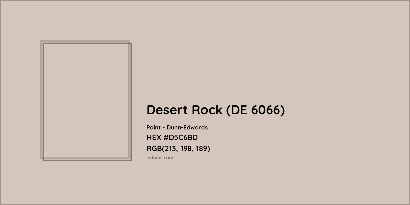 HEX #D5C6BD Desert Rock (DE 6066) Paint Dunn-Edwards - Color Code