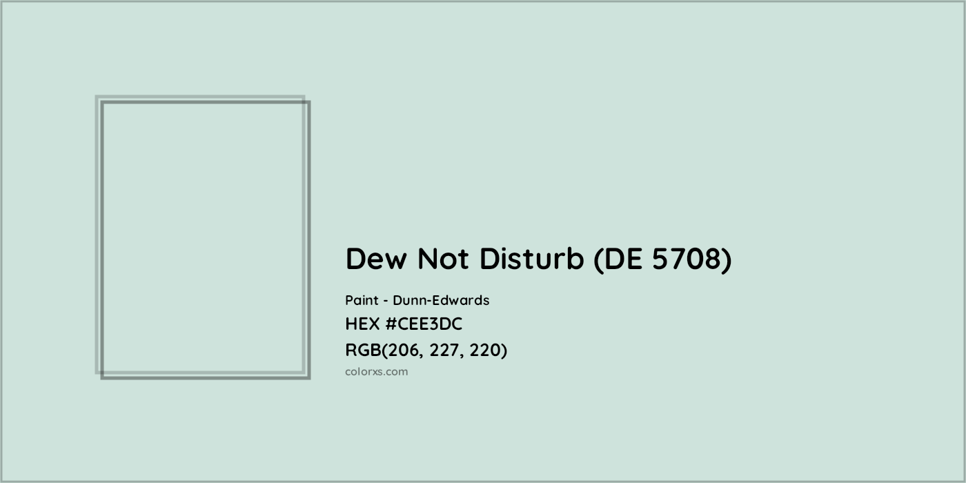 HEX #CEE3DC Dew Not Disturb (DE 5708) Paint Dunn-Edwards - Color Code