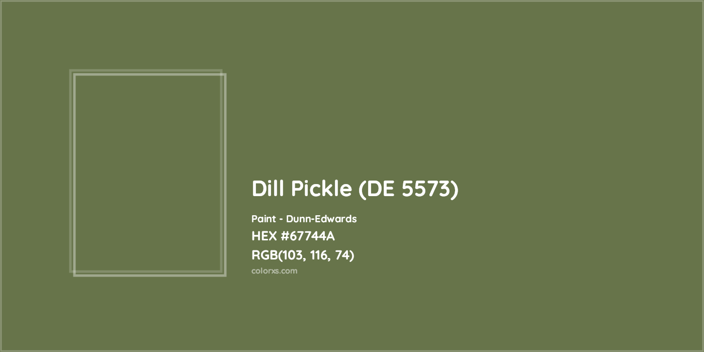 HEX #67744A Dill Pickle (DE 5573) Paint Dunn-Edwards - Color Code