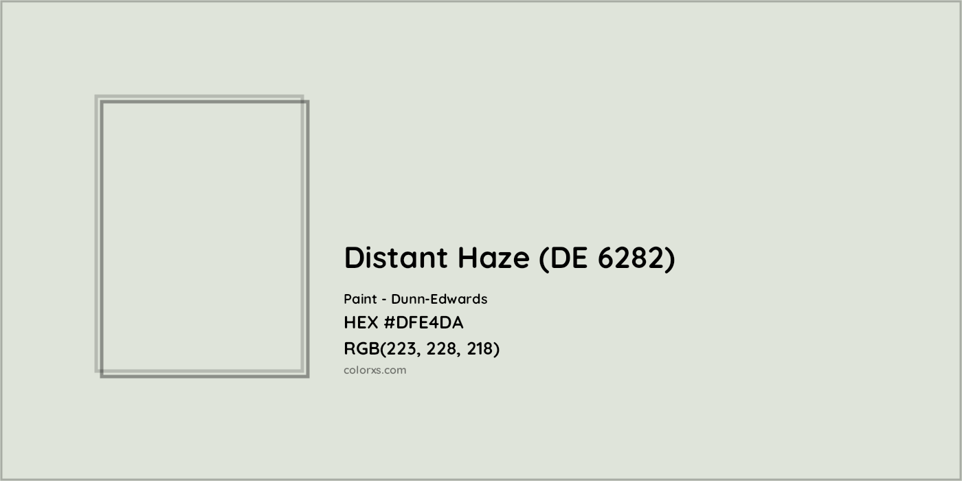 HEX #DFE4DA Distant Haze (DE 6282) Paint Dunn-Edwards - Color Code
