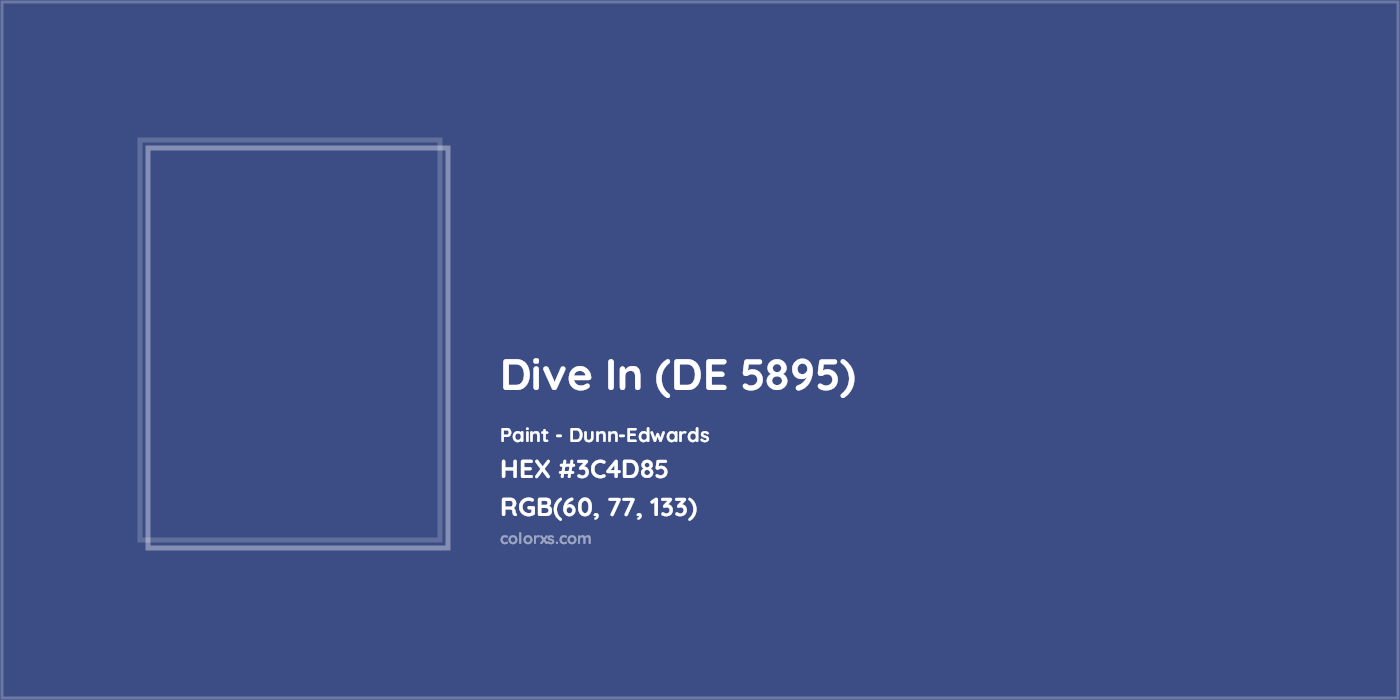 HEX #3C4D85 Dive In (DE 5895) Paint Dunn-Edwards - Color Code
