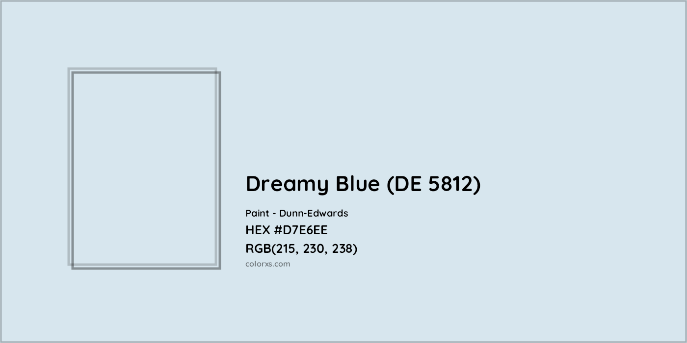 HEX #D7E6EE Dreamy Blue (DE 5812) Paint Dunn-Edwards - Color Code