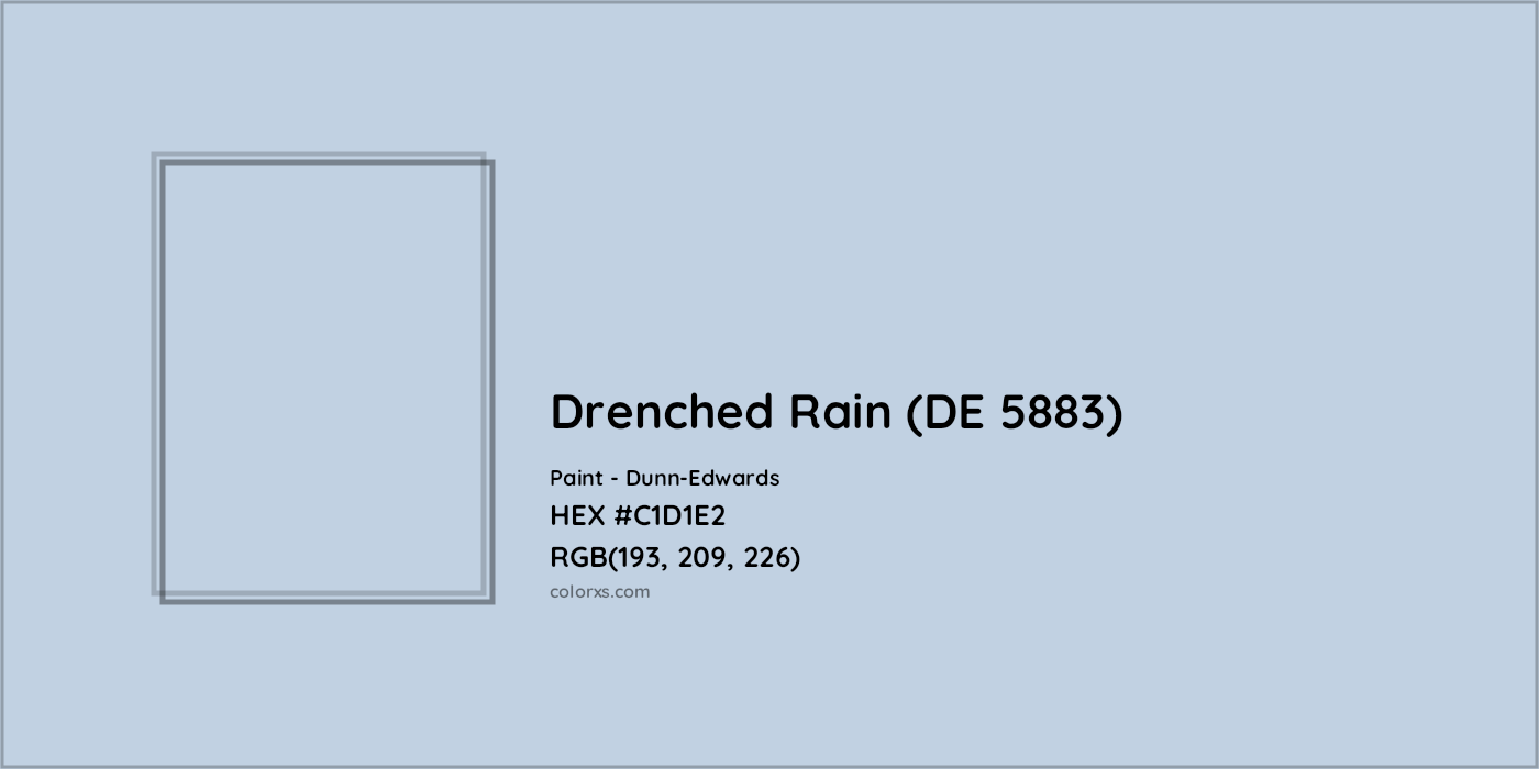 HEX #C1D1E2 Drenched Rain (DE 5883) Paint Dunn-Edwards - Color Code