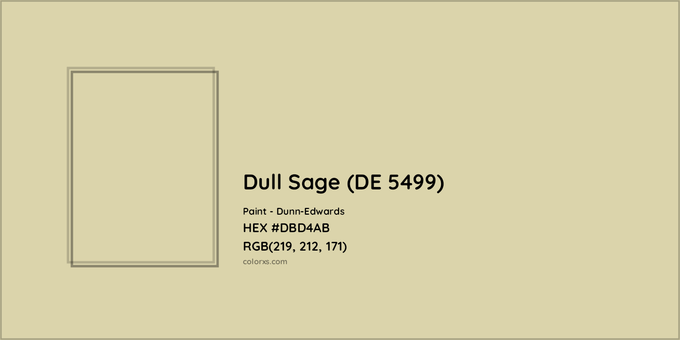 HEX #DBD4AB Dull Sage (DE 5499) Paint Dunn-Edwards - Color Code