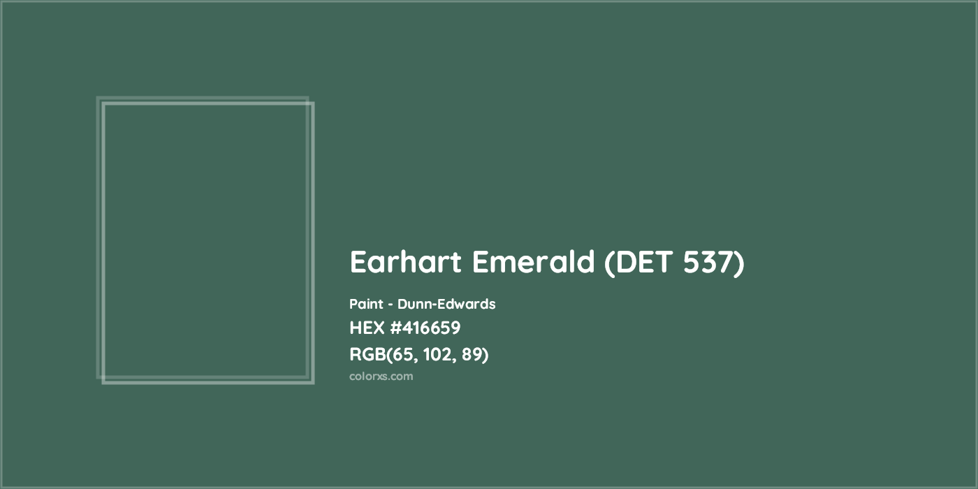 HEX #416659 Earhart Emerald (DET 537) Paint Dunn-Edwards - Color Code