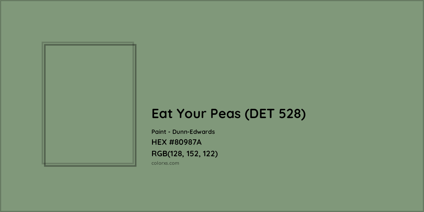HEX #80987A Eat Your Peas (DET 528) Paint Dunn-Edwards - Color Code