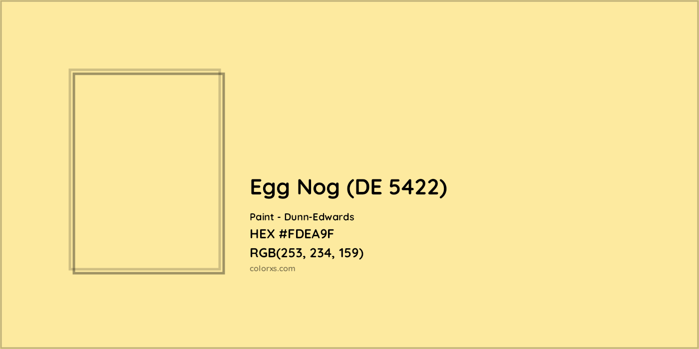 HEX #FDEA9F Egg Nog (DE 5422) Paint Dunn-Edwards - Color Code