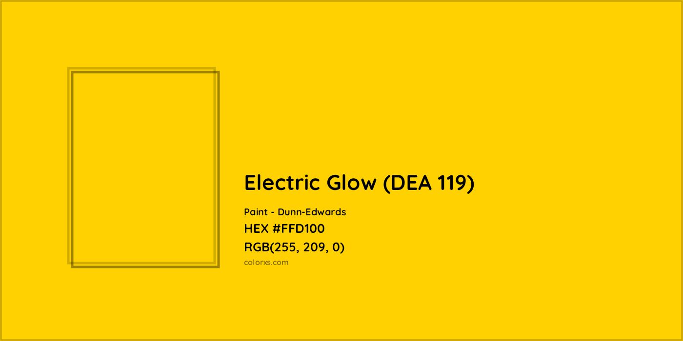 HEX #FFD100 Electric Glow (DEA 119) Paint Dunn-Edwards - Color Code