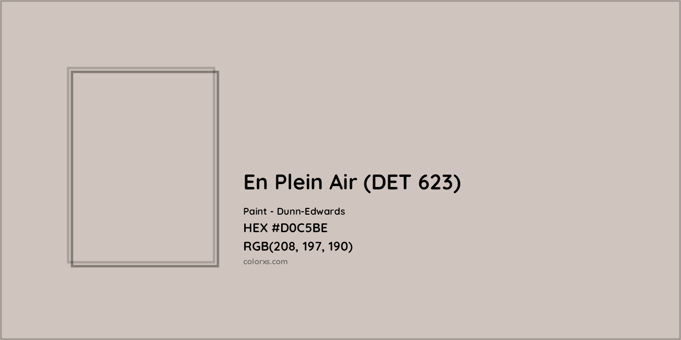 HEX #D0C5BE En Plein Air (DET 623) Paint Dunn-Edwards - Color Code