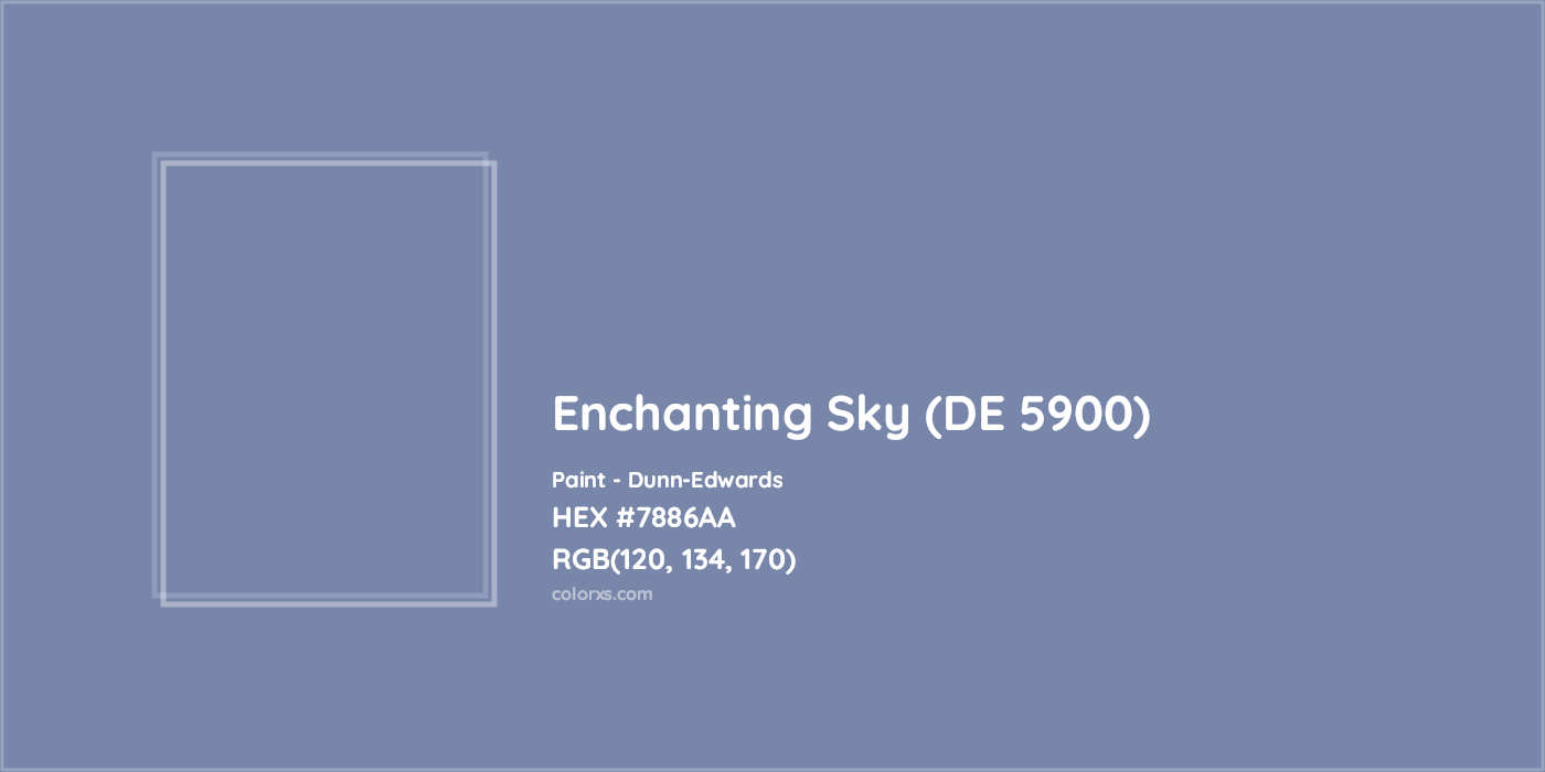 HEX #7886AA Enchanting Sky (DE 5900) Paint Dunn-Edwards - Color Code