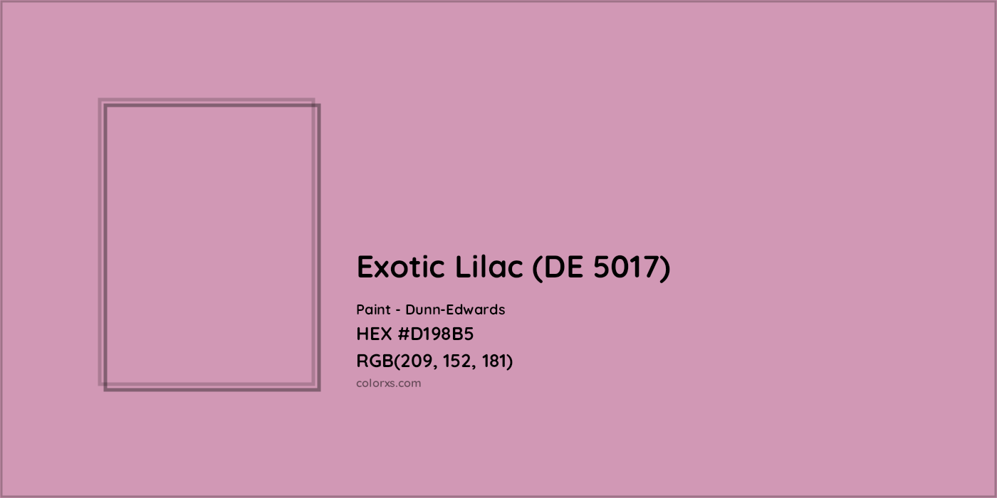 HEX #D198B5 Exotic Lilac (DE 5017) Paint Dunn-Edwards - Color Code