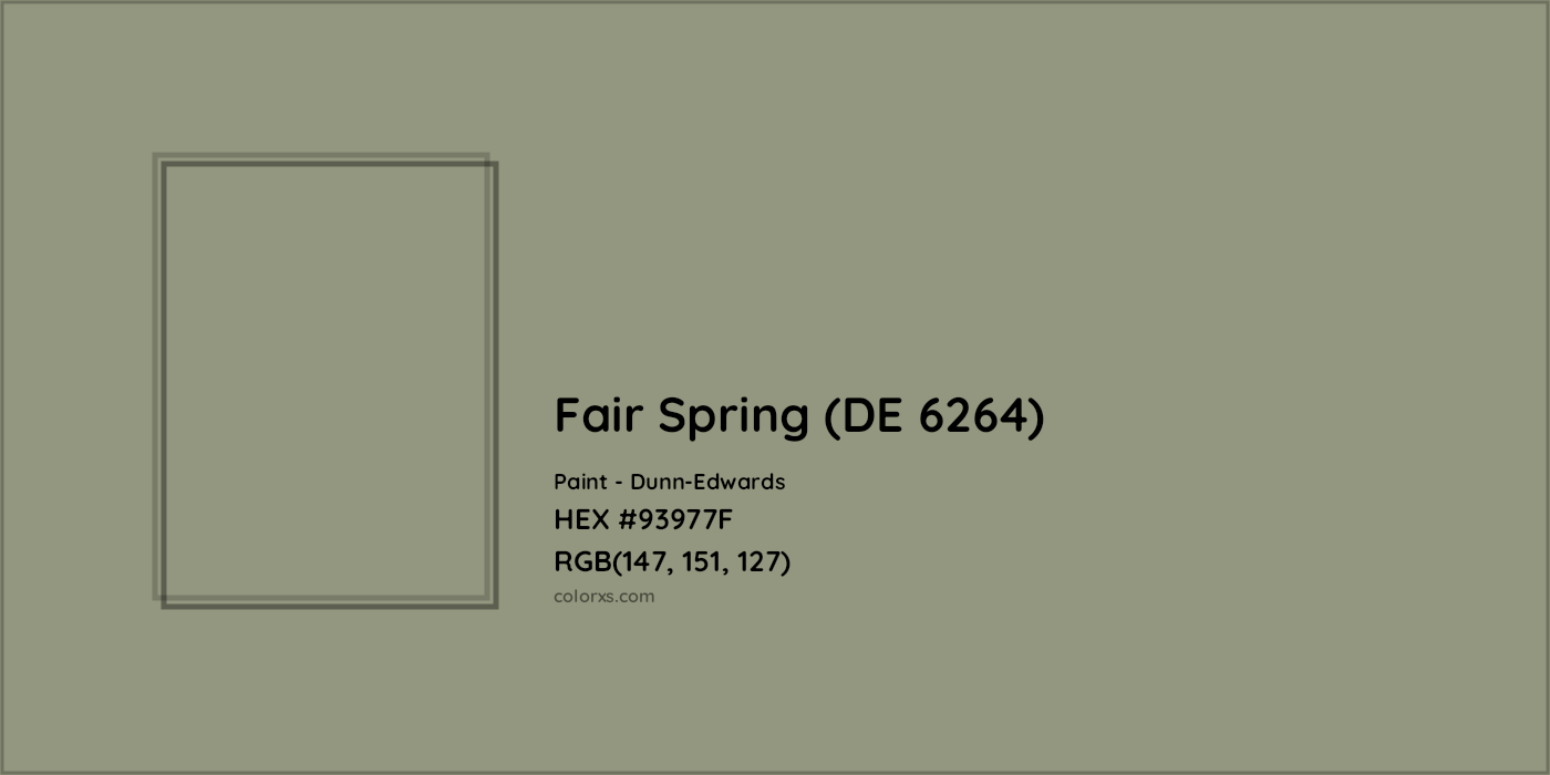 HEX #93977F Fair Spring (DE 6264) Paint Dunn-Edwards - Color Code