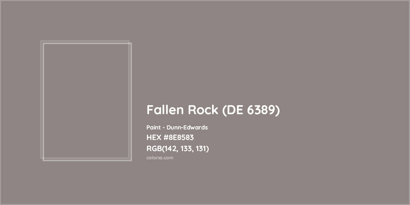 HEX #8E8583 Fallen Rock (DE 6389) Paint Dunn-Edwards - Color Code