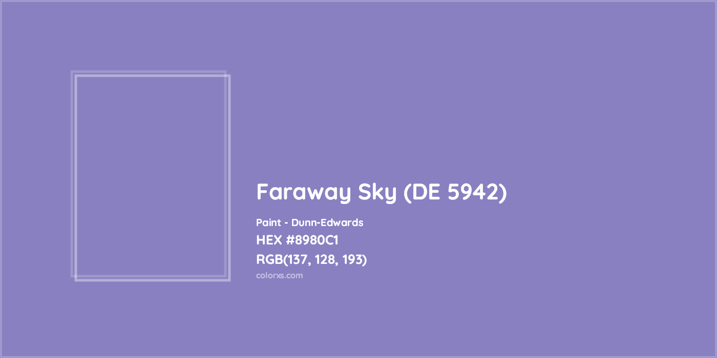 HEX #8980C1 Faraway Sky (DE 5942) Paint Dunn-Edwards - Color Code