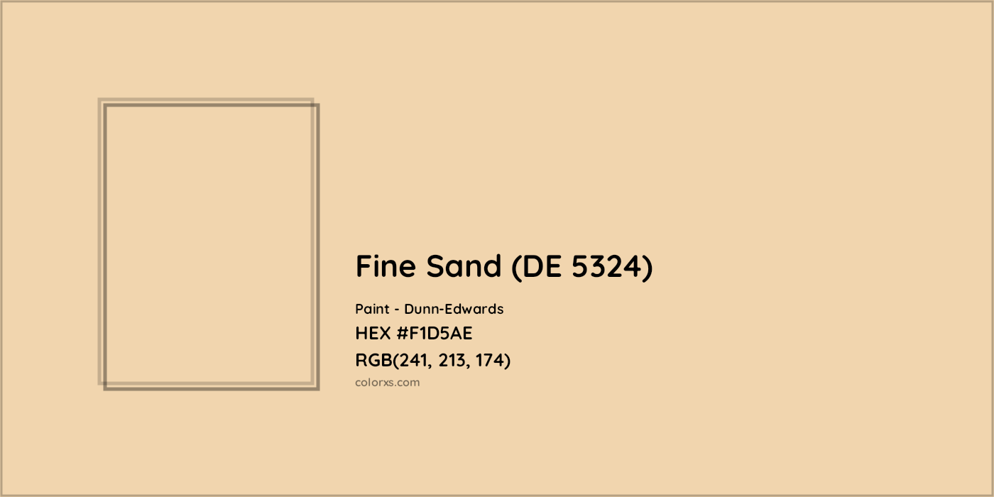 HEX #F1D5AE Fine Sand (DE 5324) Paint Dunn-Edwards - Color Code